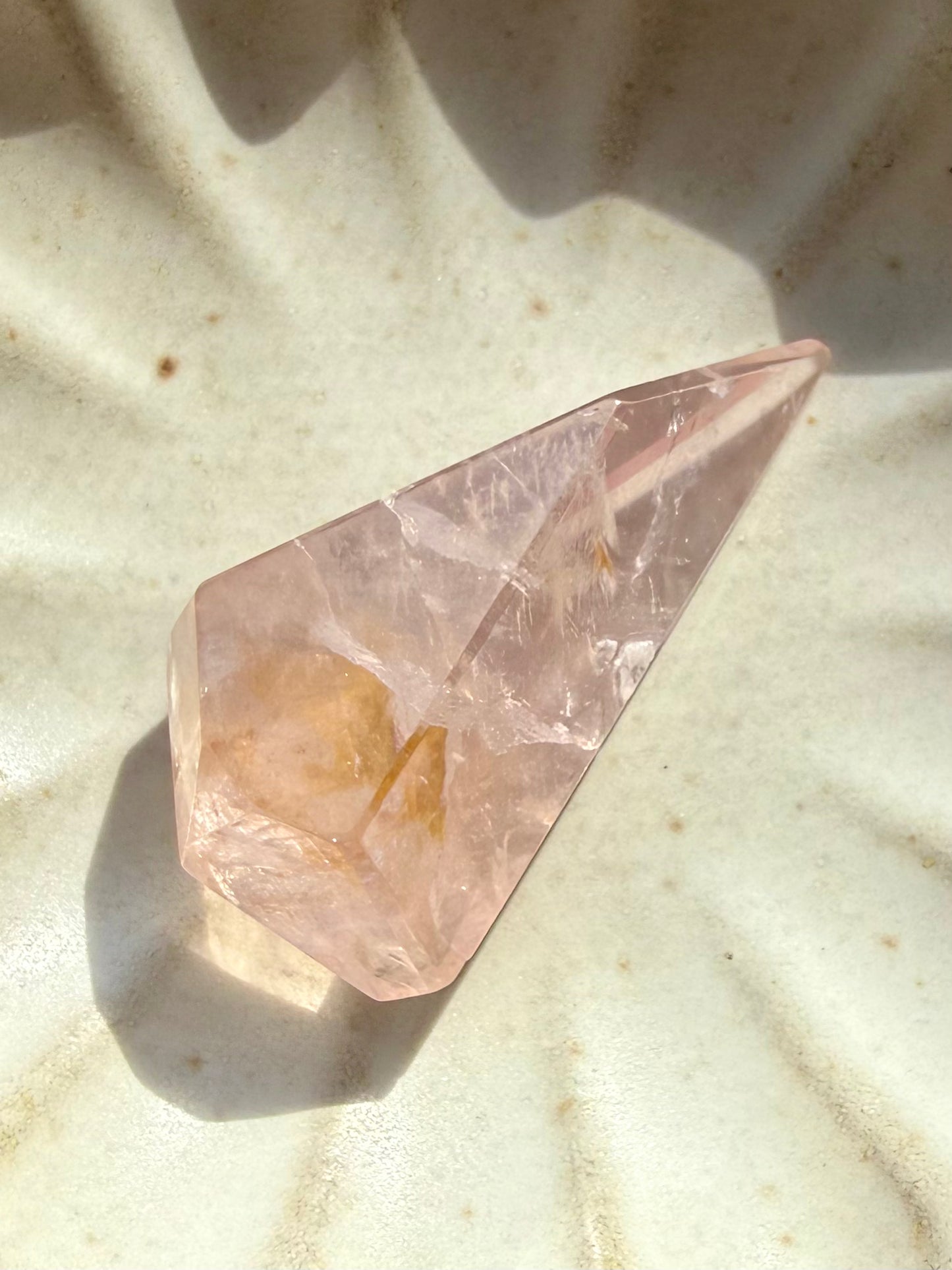 HIGH QUALITY BRAZILIAN ROSE QUARTZ + GOLDEN HEALER FREEFORM (Copy)