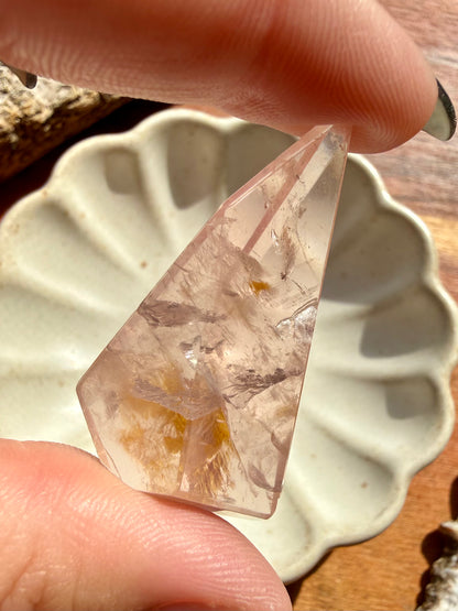 HIGH QUALITY BRAZILIAN ROSE QUARTZ + GOLDEN HEALER FREEFORM (Copy)