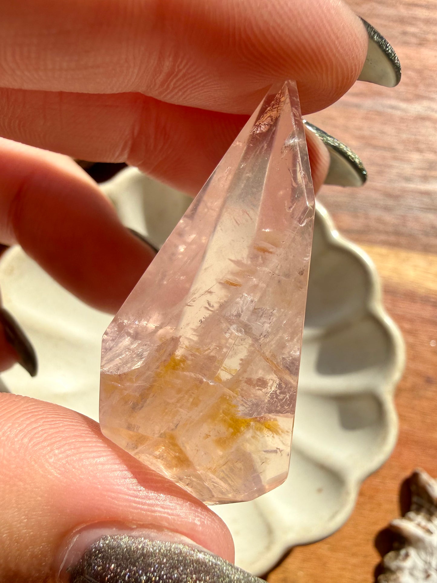 HIGH QUALITY BRAZILIAN ROSE QUARTZ + GOLDEN HEALER FREEFORM (Copy)