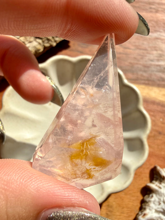 HIGH QUALITY BRAZILIAN ROSE QUARTZ + GOLDEN HEALER FREEFORM (Copy)