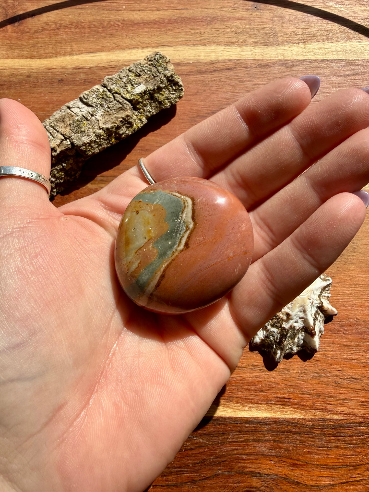POLYCHROME JASPER PALM STONE