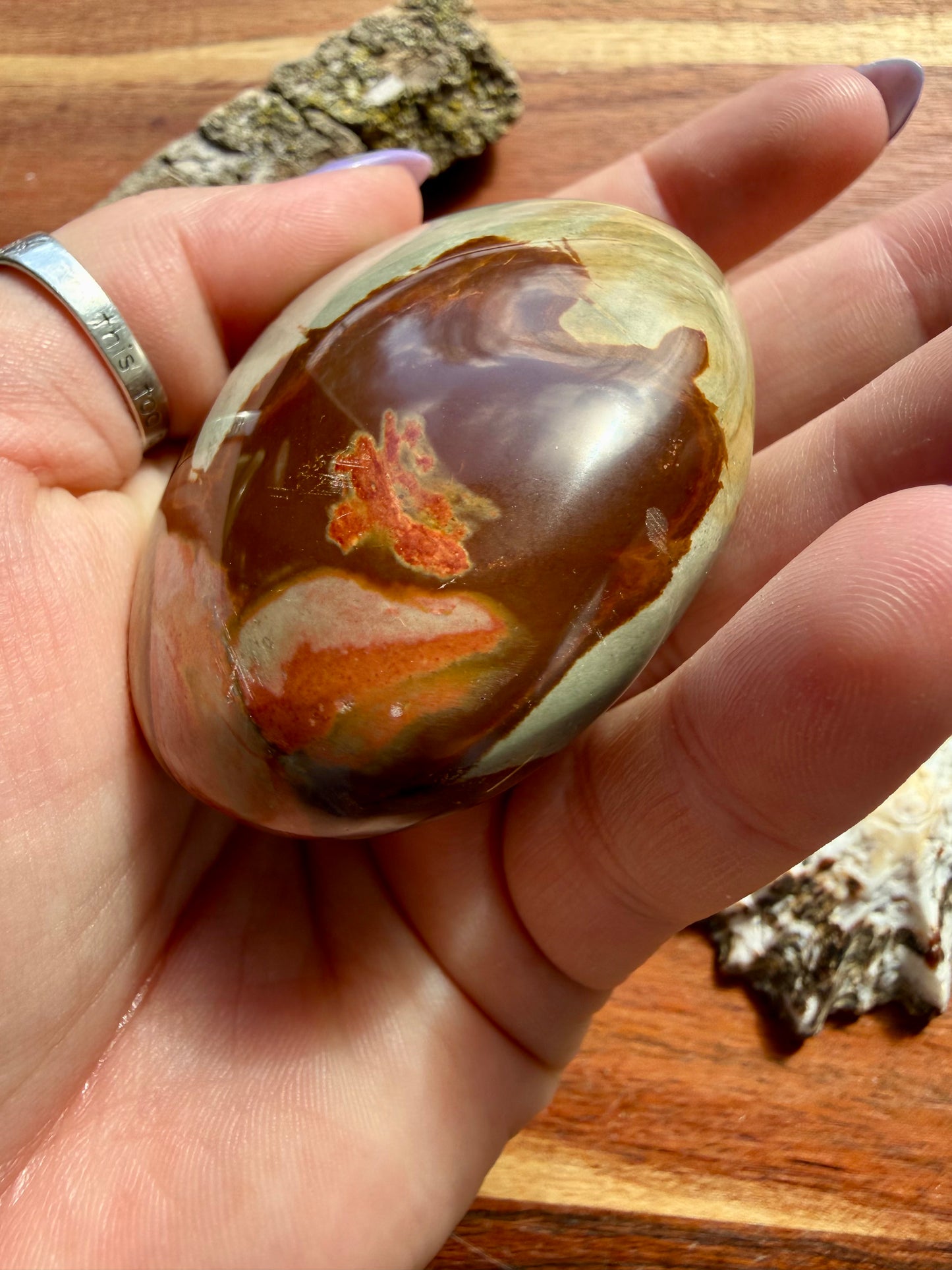 POLYCHROME JASPER PALM STONE
