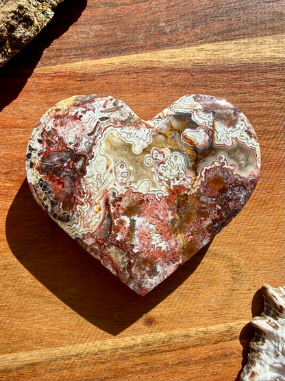 CRAZY LACE AGATE HEART
