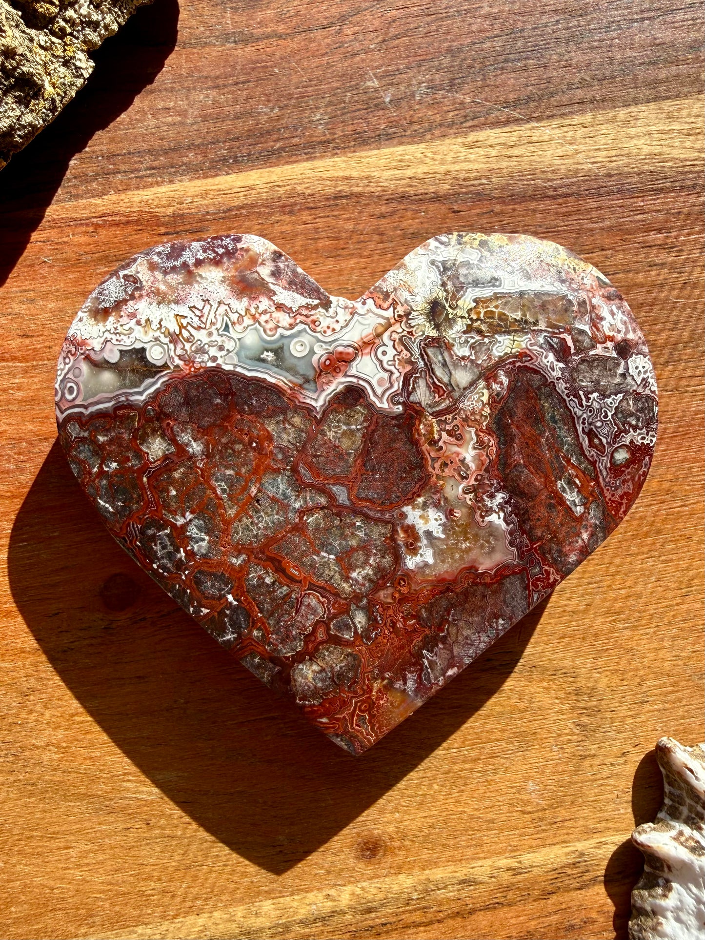 CRAZY LACE AGATE HEART