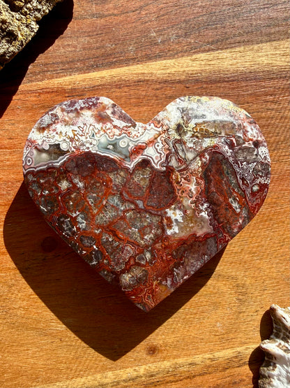 CRAZY LACE AGATE HEART