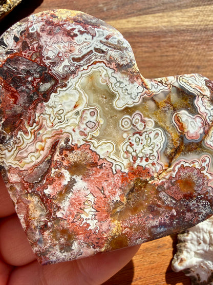 CRAZY LACE AGATE HEART