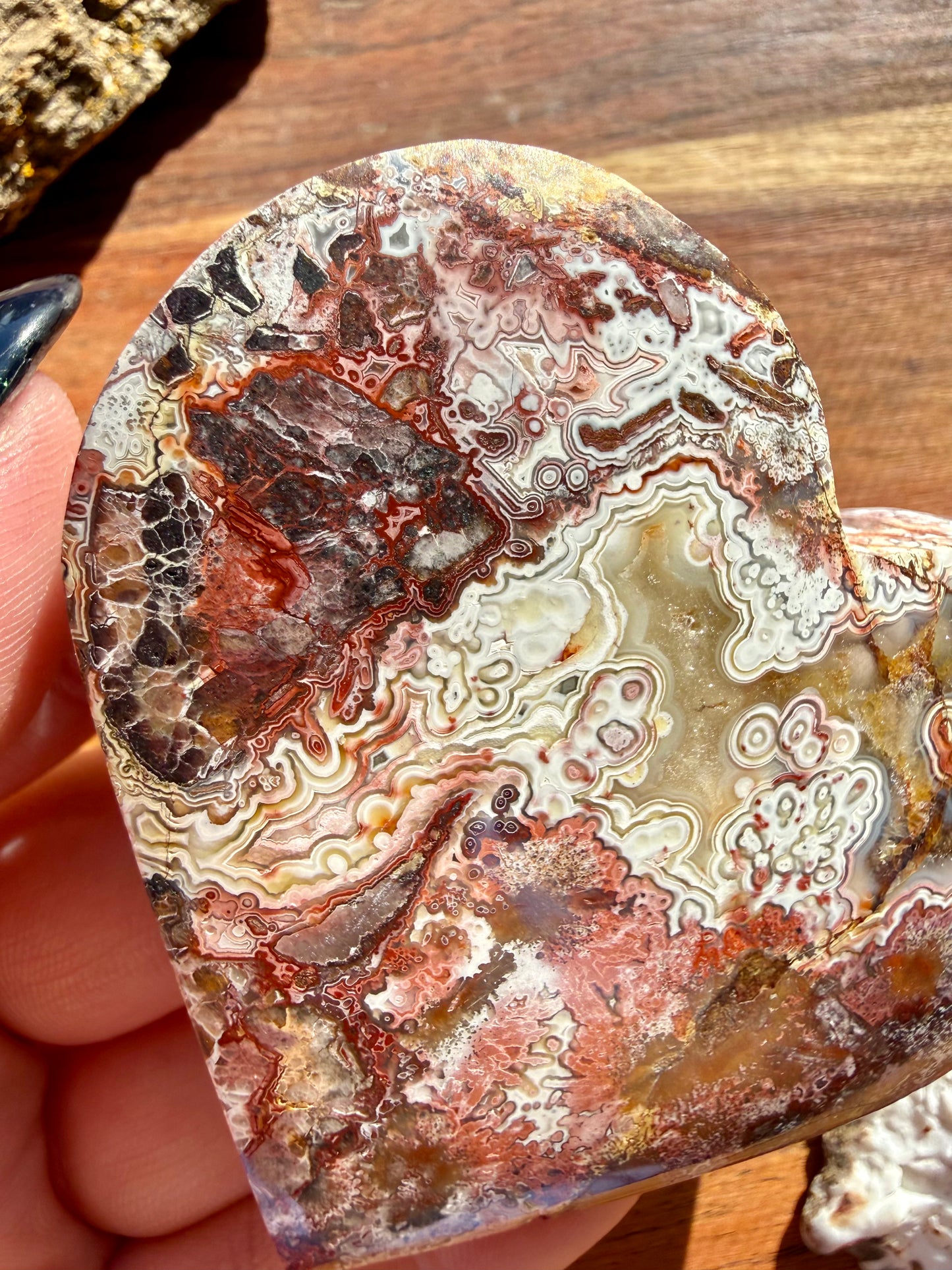 CRAZY LACE AGATE HEART