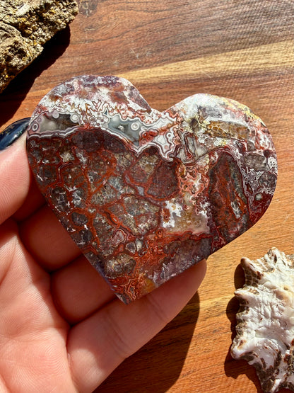 CRAZY LACE AGATE HEART
