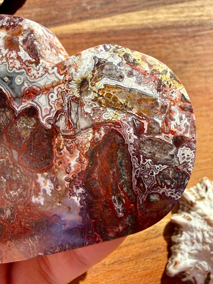 CRAZY LACE AGATE HEART