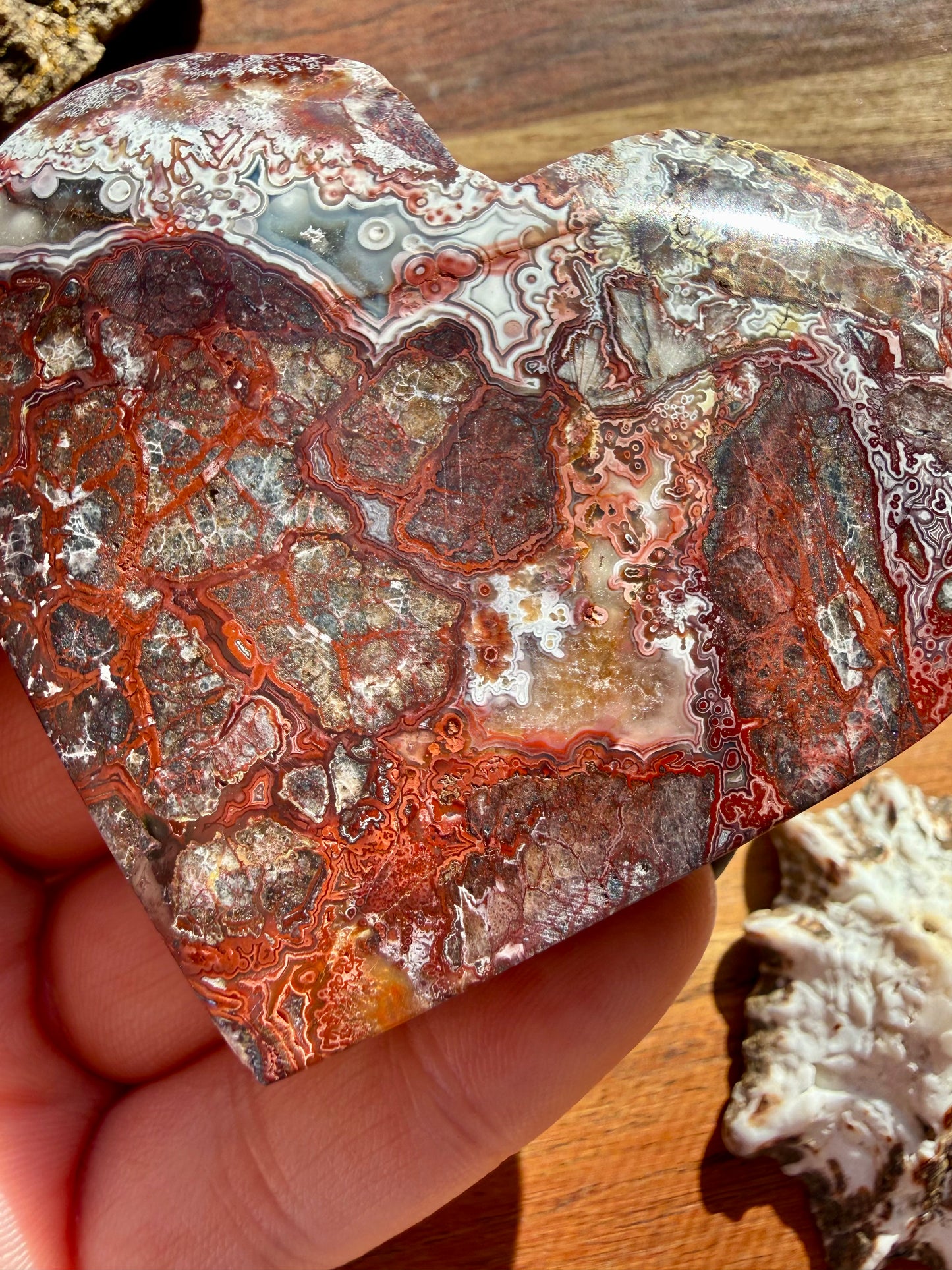 CRAZY LACE AGATE HEART