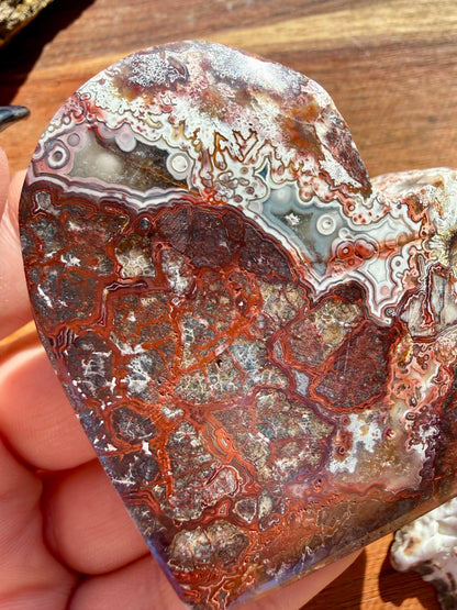 CRAZY LACE AGATE HEART