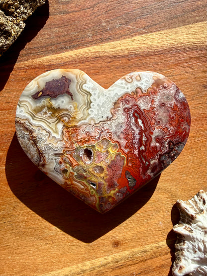 CRAZY LACE AGATE HEART