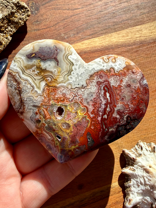 CRAZY LACE AGATE HEART