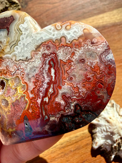 CRAZY LACE AGATE HEART