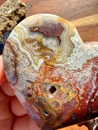 CRAZY LACE AGATE HEART