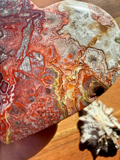CRAZY LACE AGATE HEART