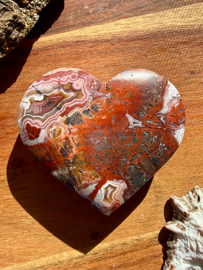 CRAZY LACE AGATE HEART