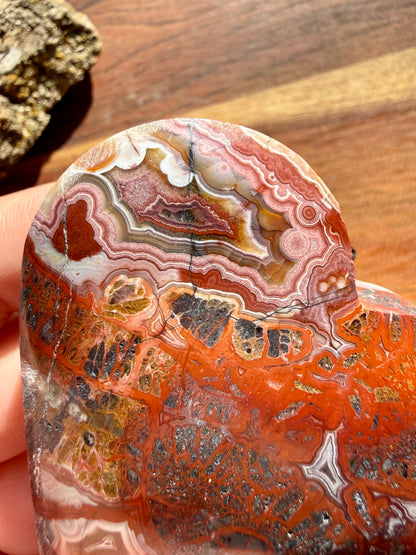 CRAZY LACE AGATE HEART