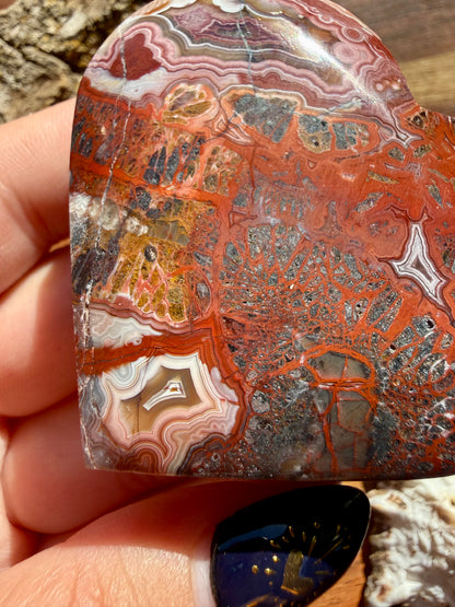CRAZY LACE AGATE HEART