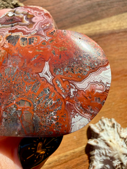 CRAZY LACE AGATE HEART