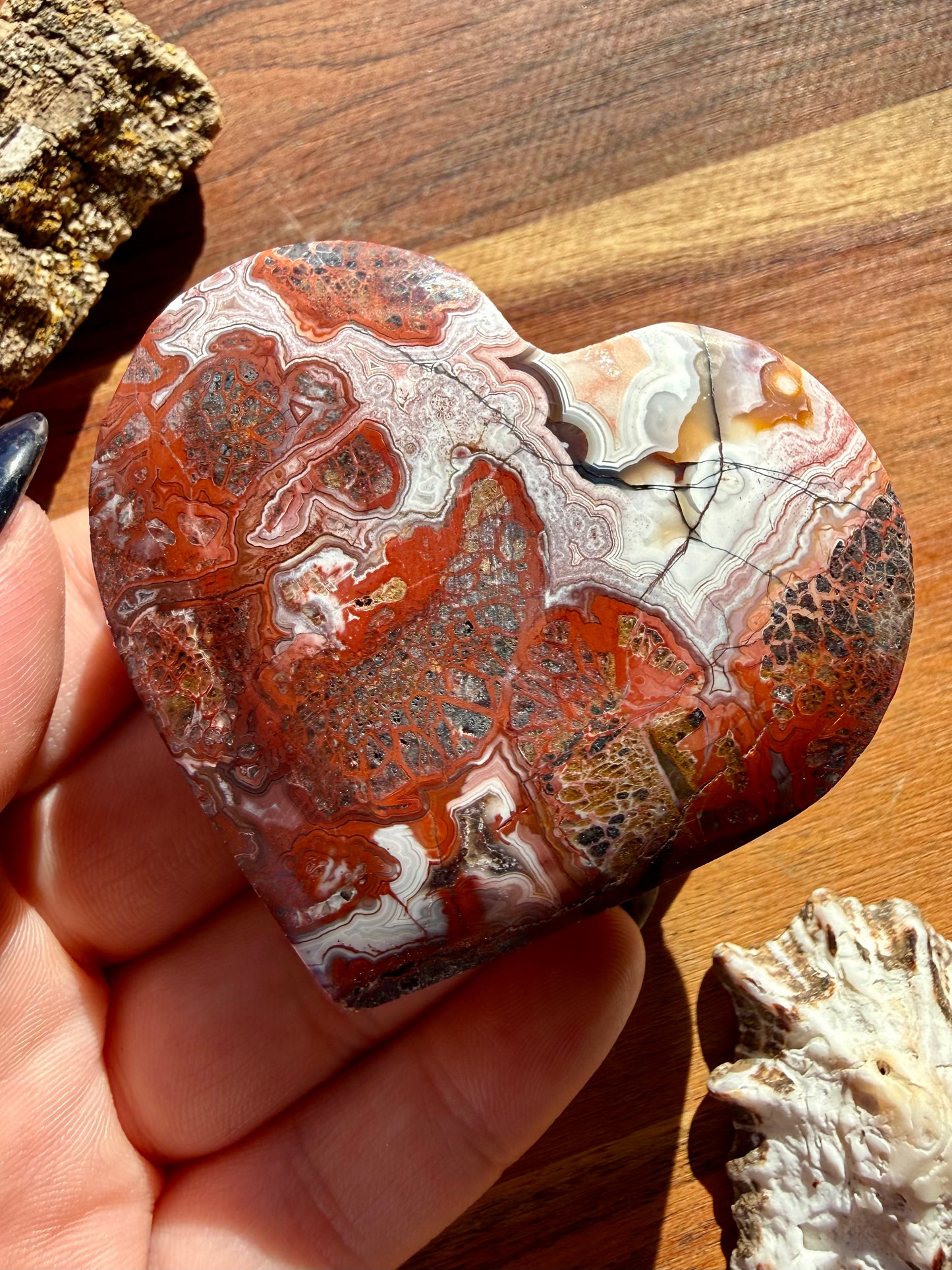CRAZY LACE AGATE HEART