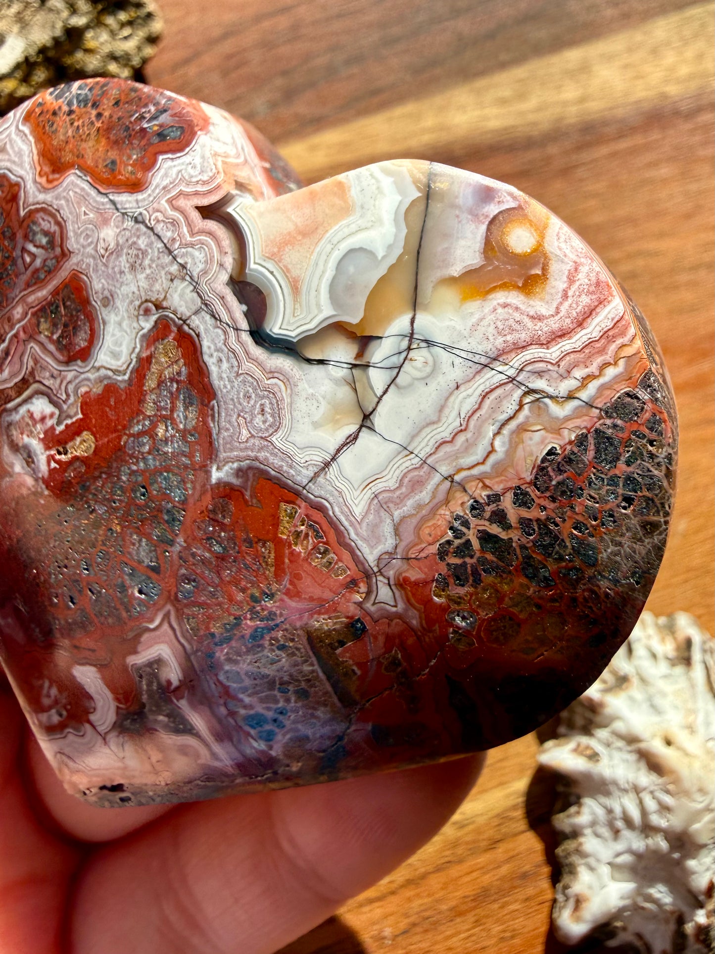CRAZY LACE AGATE HEART