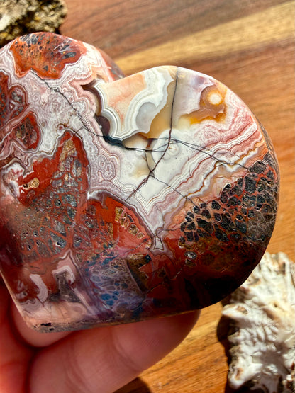 CRAZY LACE AGATE HEART