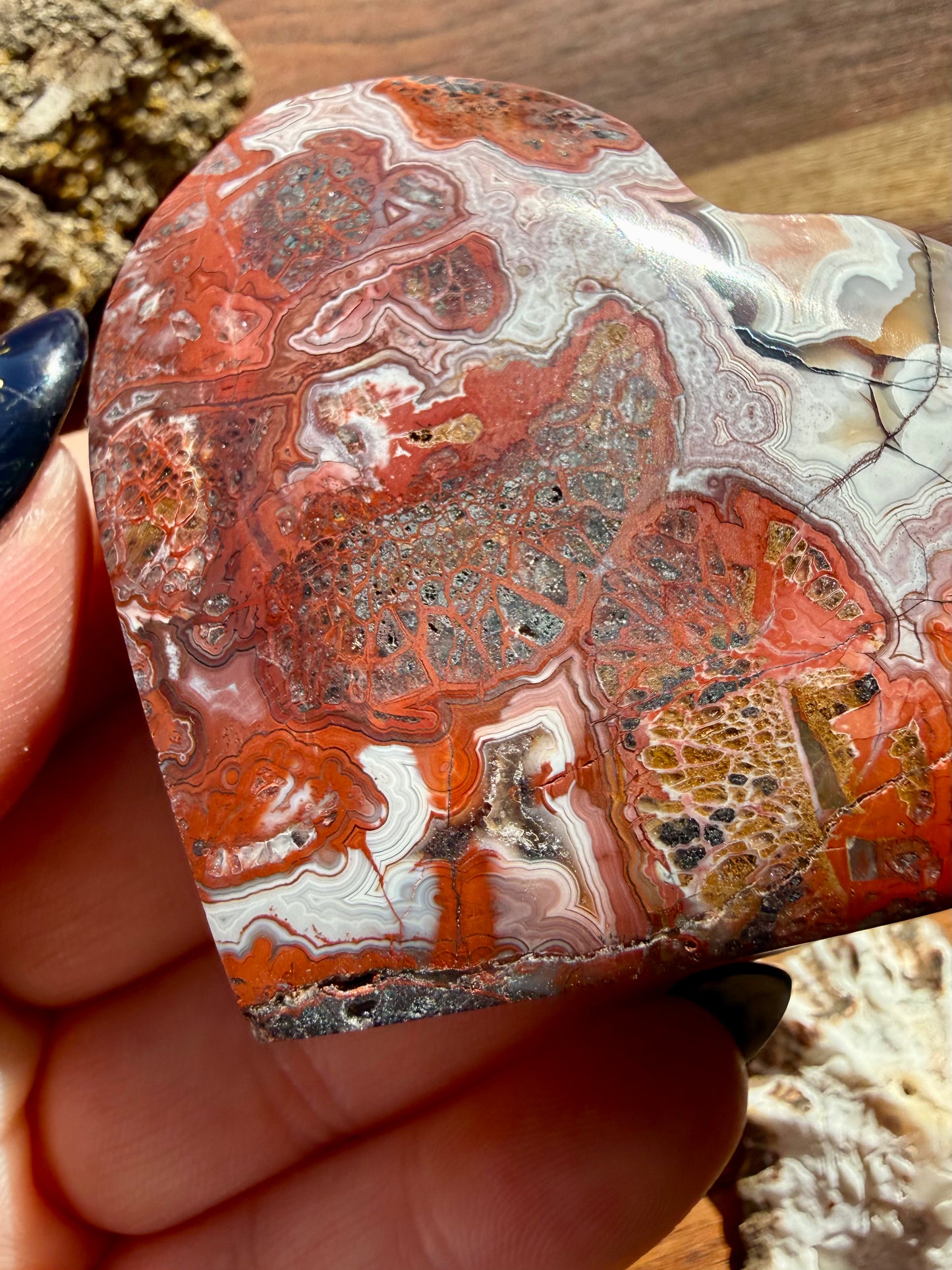 CRAZY LACE AGATE HEART