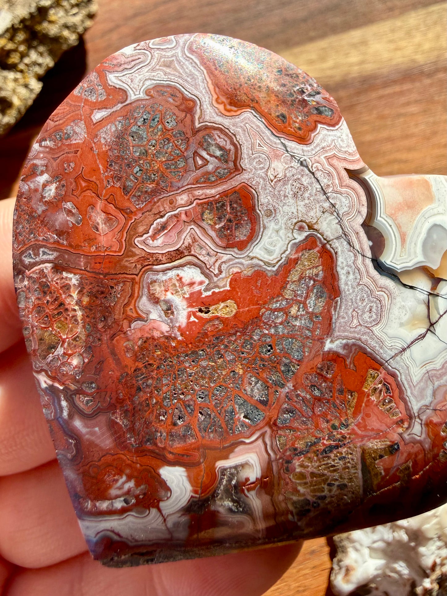 CRAZY LACE AGATE HEART