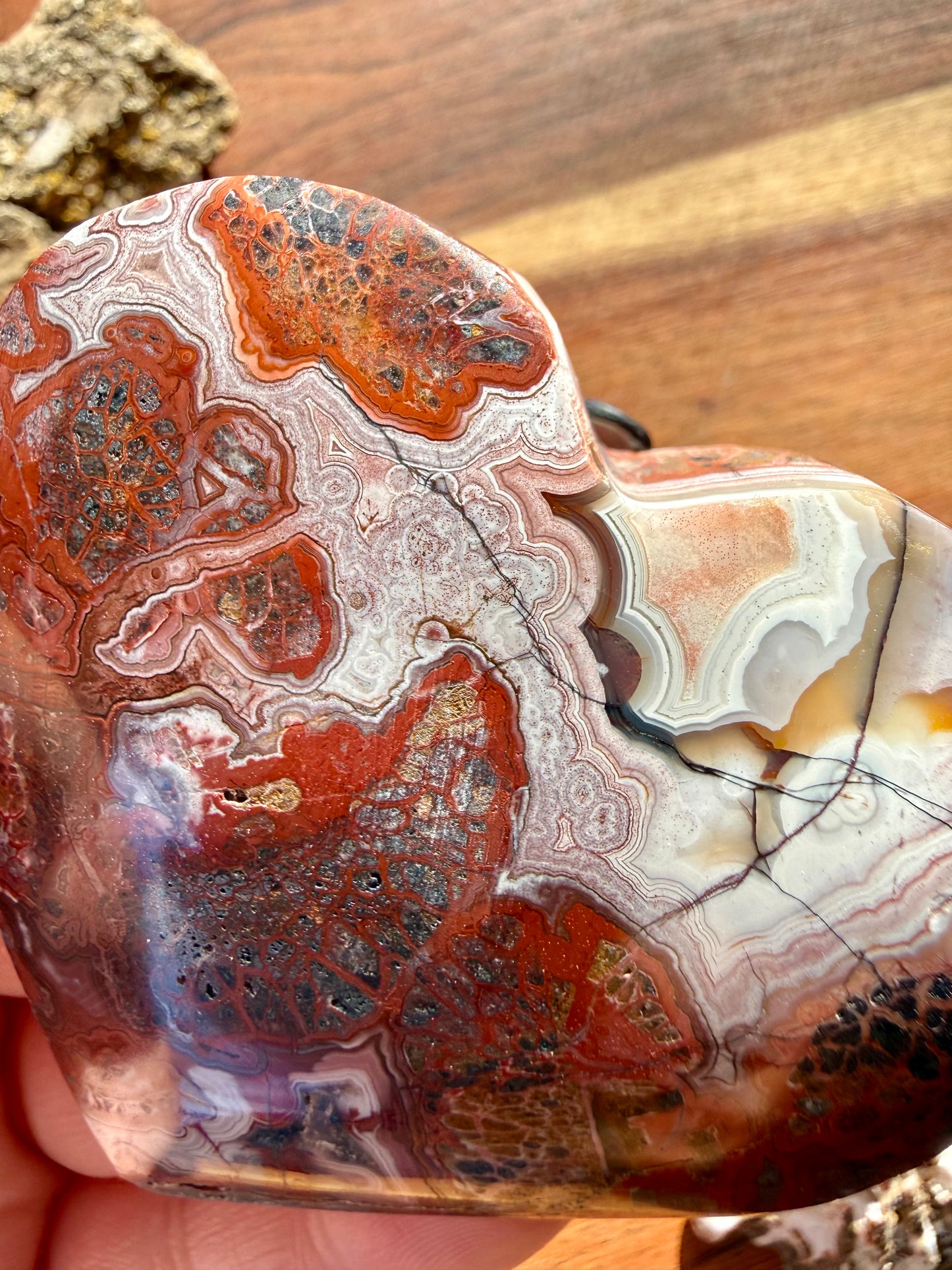 CRAZY LACE AGATE HEART