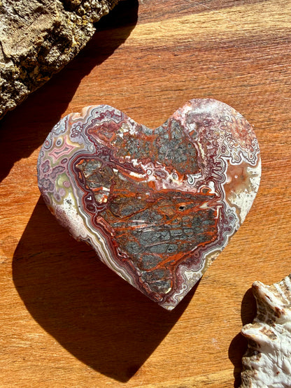 CRAZY LACE AGATE HEART