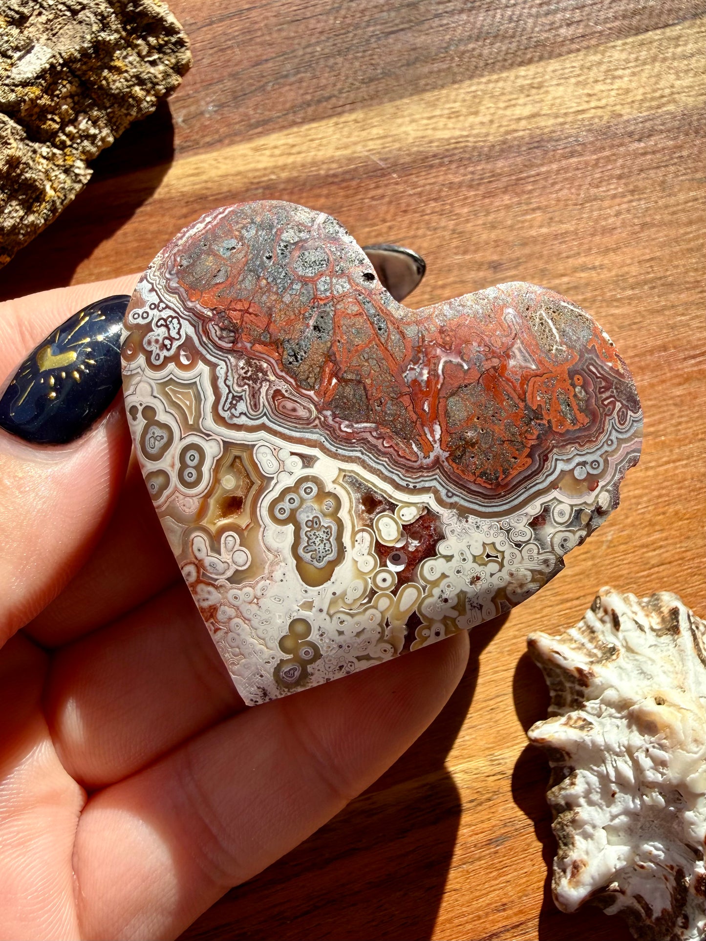 CRAZY LACE AGATE HEART