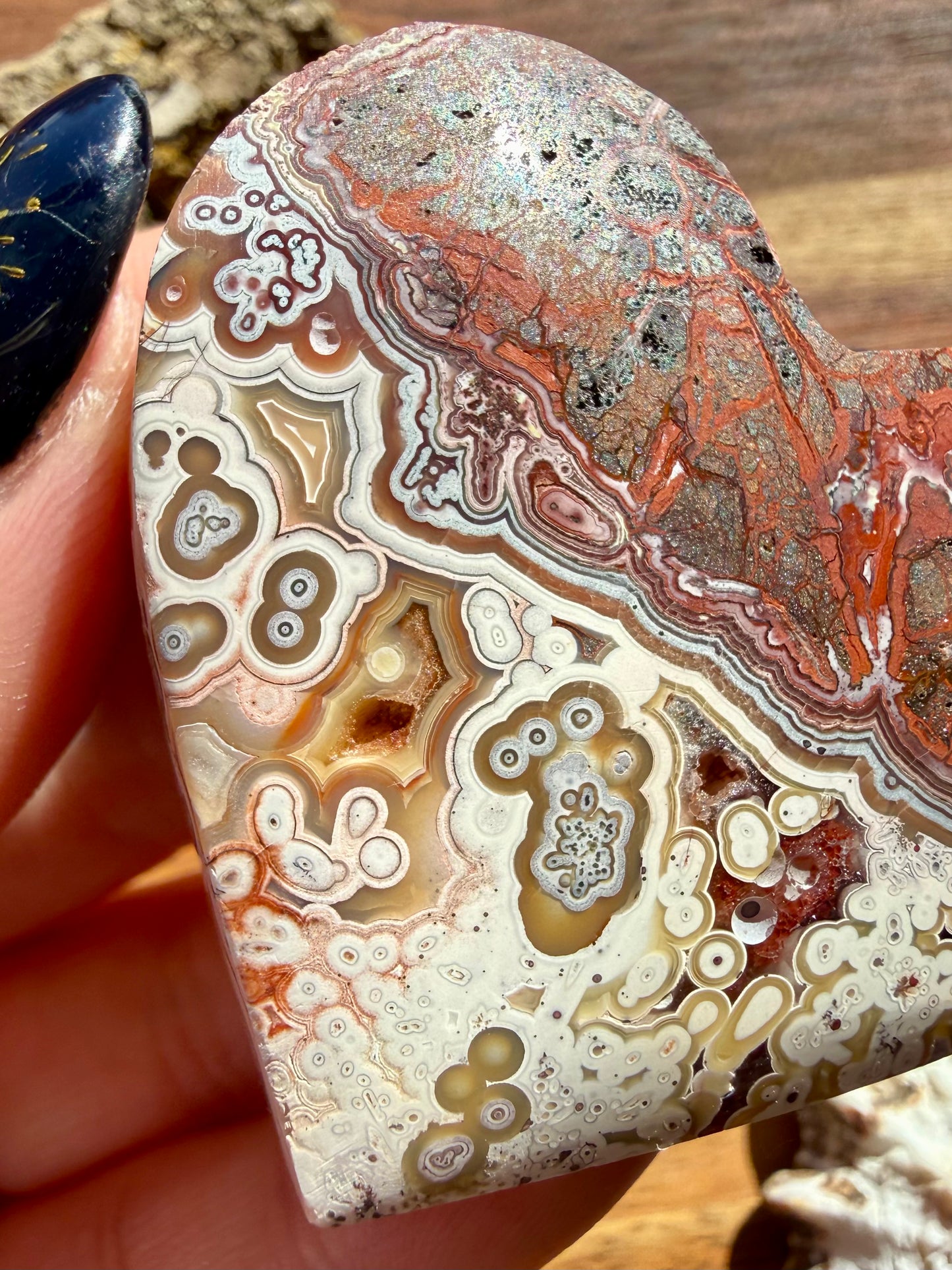 CRAZY LACE AGATE HEART