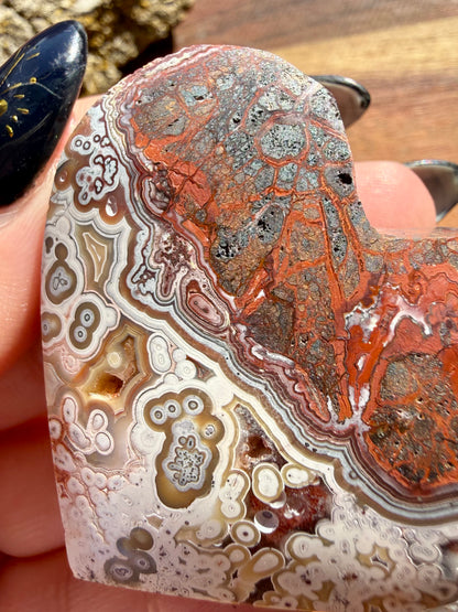 CRAZY LACE AGATE HEART