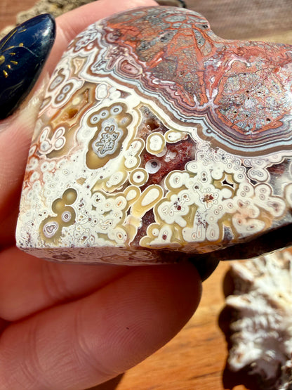CRAZY LACE AGATE HEART