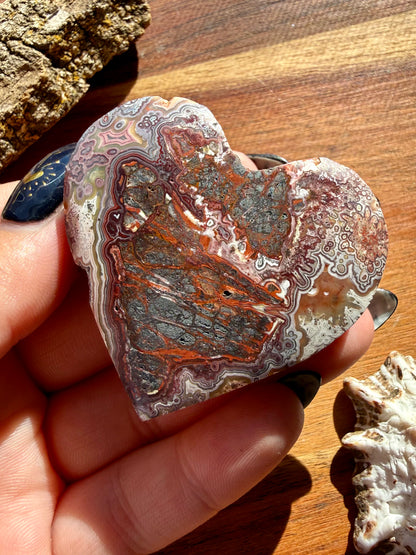 CRAZY LACE AGATE HEART