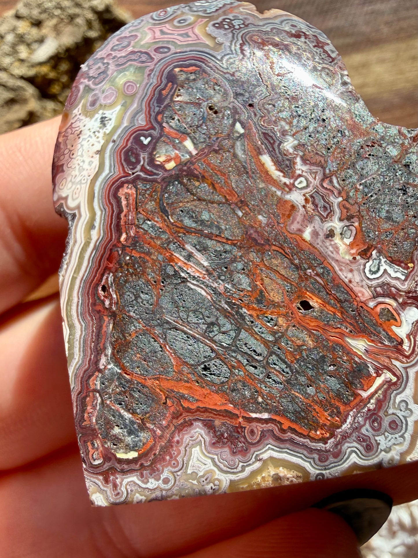 CRAZY LACE AGATE HEART