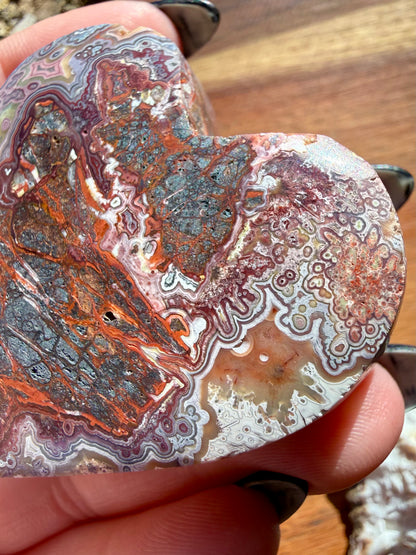CRAZY LACE AGATE HEART