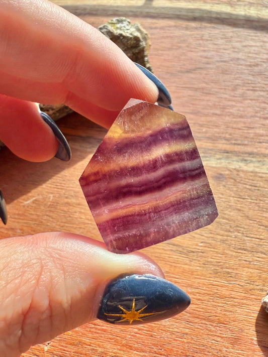 BANDED CANDY FLUORITE FREEFORM