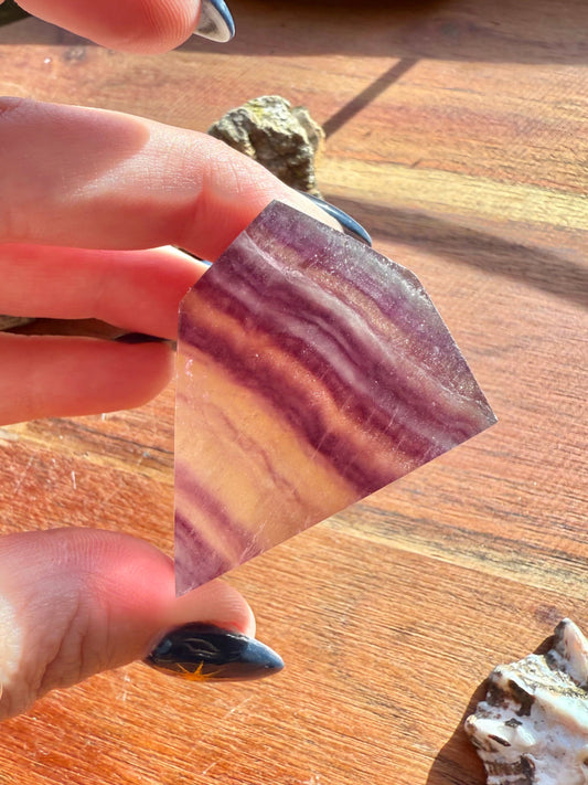 BANDED CANDY FLUORITE FREEFORM