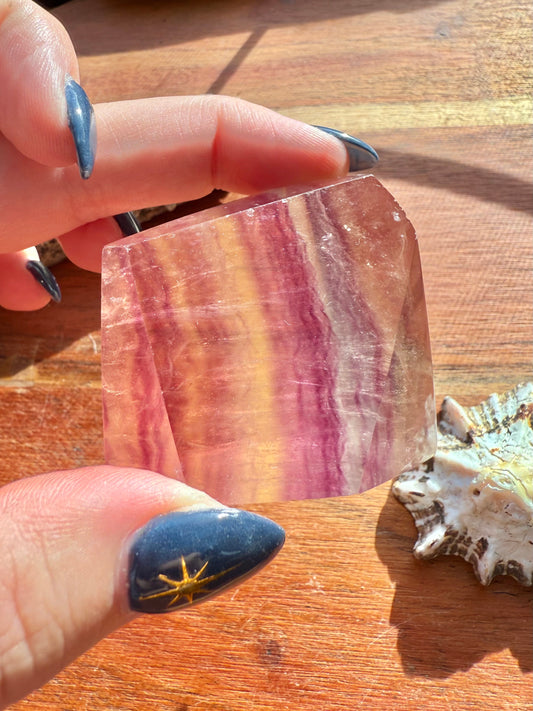 BANDED CANDY FLUORITE FREEFORM