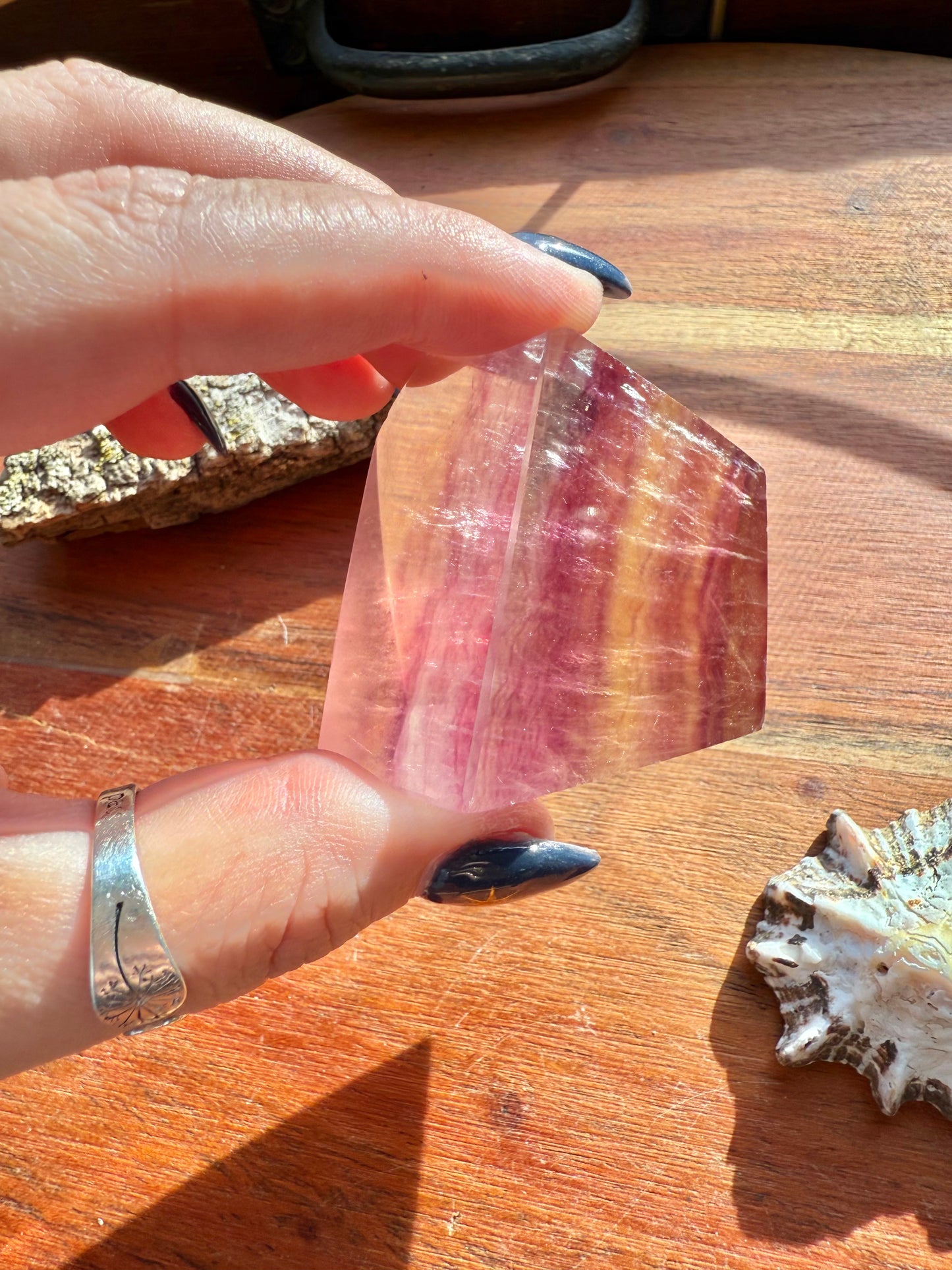 BANDED CANDY FLUORITE FREEFORM