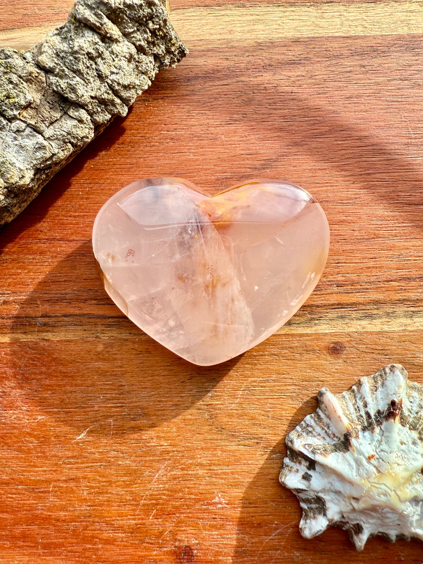 GOLDEN HEALER, ROSE QUARTZ + FIRE QUARTZ HEART