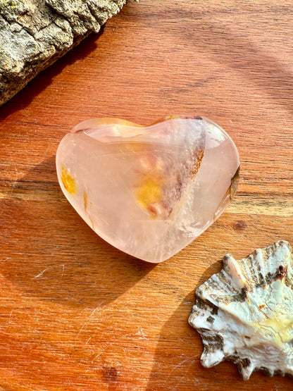 GOLDEN HEALER, ROSE QUARTZ + FIRE QUARTZ HEART