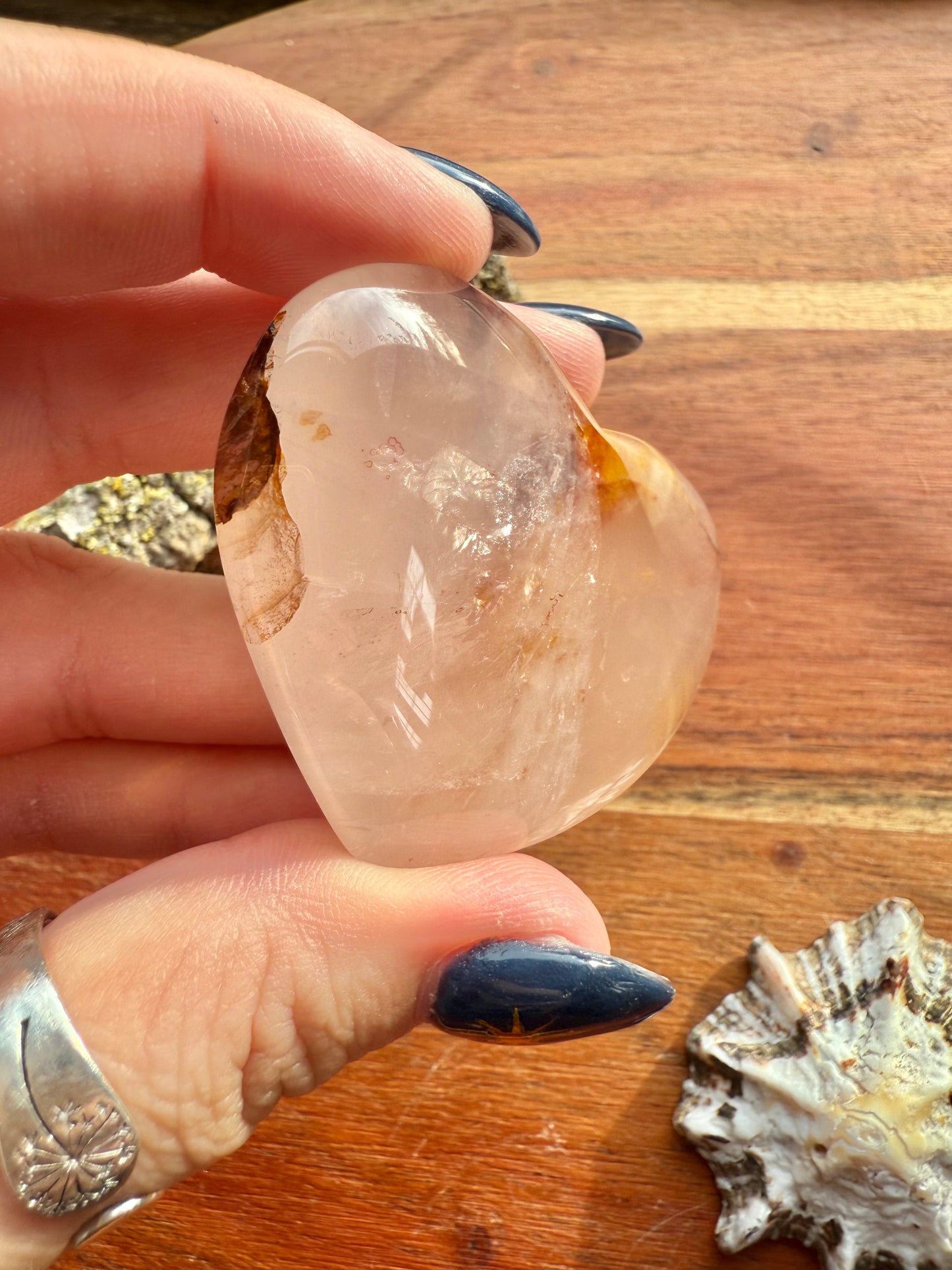 GOLDEN HEALER, ROSE QUARTZ + FIRE QUARTZ HEART