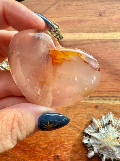 GOLDEN HEALER, ROSE QUARTZ + FIRE QUARTZ HEART