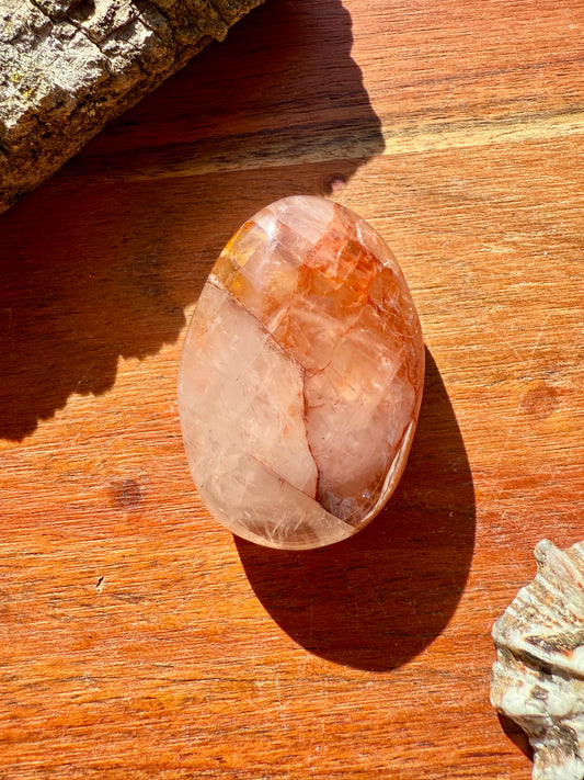 GOLDEN HEALER + FIRE QUARTZ PALM STONE