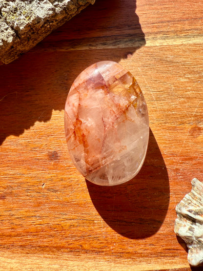 GOLDEN HEALER + FIRE QUARTZ PALM STONE