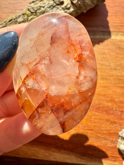 GOLDEN HEALER + FIRE QUARTZ PALM STONE