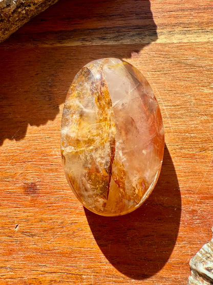 GOLDEN HEALER + FIRE QUARTZ PALM STONE